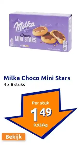 Action Milka Choco Mini Stars aanbieding