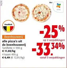 Colruyt alle pizza's uit de beenhouwerij aanbieding