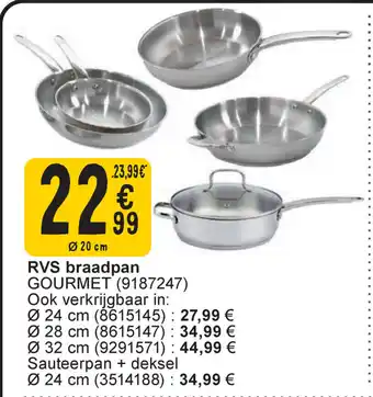 Cora RVS braadpan gourmet aanbieding