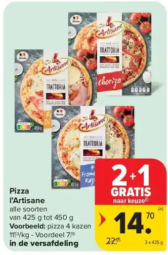 Carrefour Pizza l’Artisane aanbieding