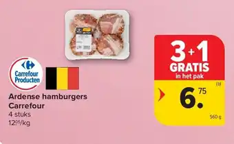 Carrefour Ardense hamburgers Carrefour aanbieding