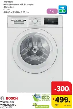 Carrefour Wasmachine WAN282E4FG aanbieding