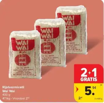 Carrefour Rijstvermicelli wai wai aanbieding