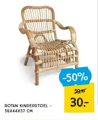 Xenos Rotan kinderstoel aanbieding