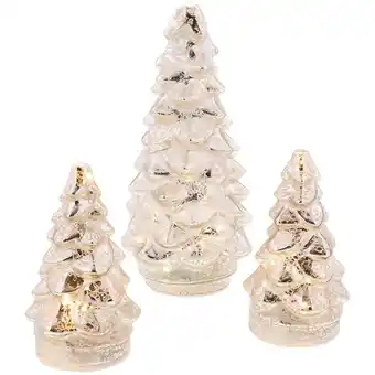 Action Glazen led-kerstboompjes aanbieding