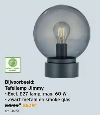GAMMA Tafellamp jimmy aanbieding