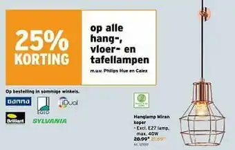GAMMA Hanglamp miran koper aanbieding