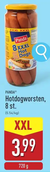 ALDI Panda Hotdogworsten aanbieding