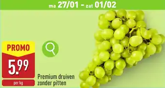 ALDI Premium druiven zonder pitten aanbieding