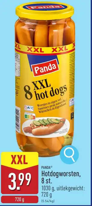 ALDI Panda Hotdogworsten aanbieding