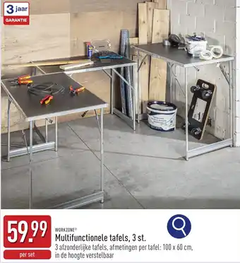 ALDI Workzone Multifunctionele tafels aanbieding