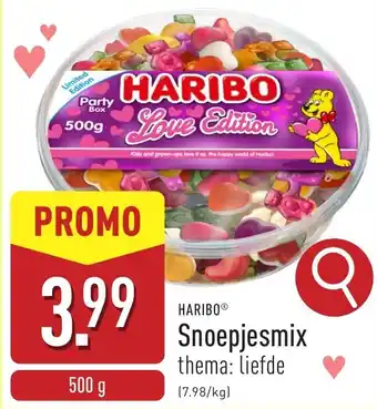 ALDI Haribo Snoepjesmix thema: liefde aanbieding