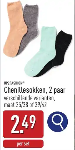 ALDI Up2Fashion Chenillesokken aanbieding