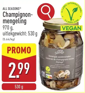 ALDI All Seasons Champignonmengeling aanbieding