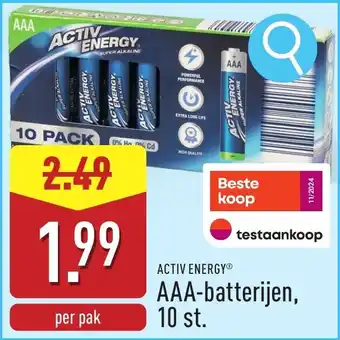 ALDI Activ Energy AAA-batterijen aanbieding