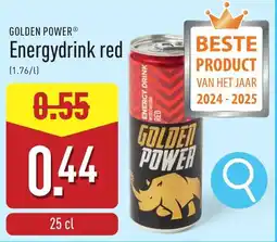 ALDI Golden Power Energydrink Red aanbieding