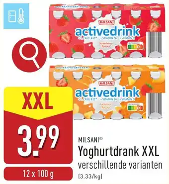 ALDI Milsani Yoghurtdrank XXL aanbieding