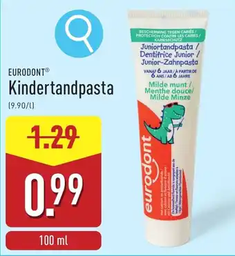 ALDI Eurodont Kindertandpasta aanbieding