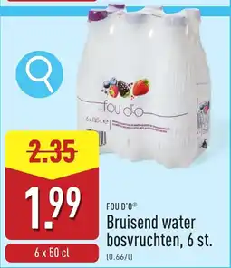 ALDI Fou D'O Bruisend water bosvruchten aanbieding