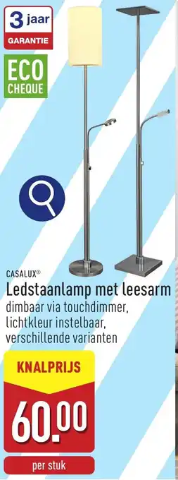 ALDI Casalux Ledstaanlamp met leesarm aanbieding