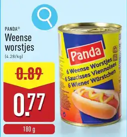 ALDI Panda Weense Worstjes aanbieding