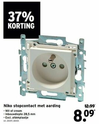 GAMMA Niko stopcontact met aarding aanbieding