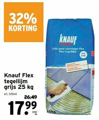 Knauf flex tegellijm grijs