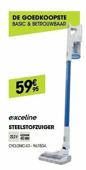 Electro Depot Exceline steelstofzuiger cyclonic-x3 aanbieding