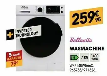 Electro Depot Bellavita wasmachine wf714bw566c aanbieding
