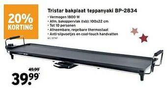 Tristar bakplaat teppanyaki bp-2834