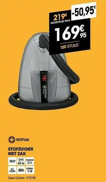 Electro Depot Nilfisk stofzuiger met zak select comfort aanbieding