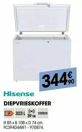 Electro Depot Hisense diepvrieskoffer fc394d4aw1 aanbieding
