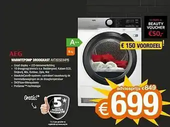 Expert Aeg warmtepomp droogkast axt8dse84pb aanbieding