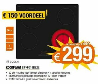 Expert Bosch kookplaat bipkf611bb2e aanbieding