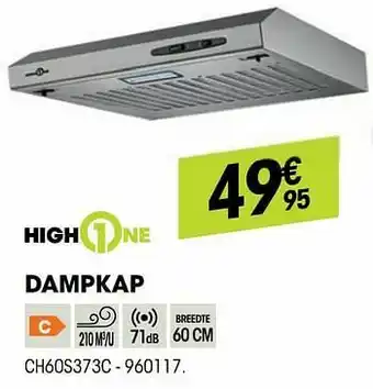 Electro Depot Highone dampkap ch60s373c aanbieding