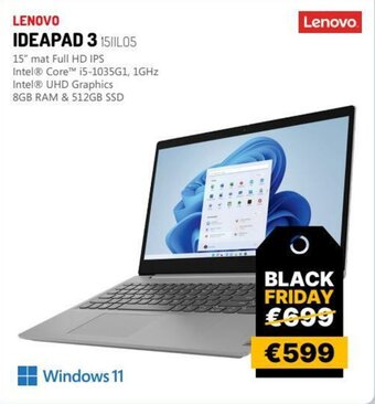 IT Resellers Lenovo Ideapad 3 15IIL05 aanbieding