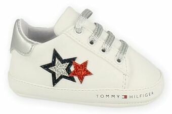 Berca Shoes Tommy Hilfiger Sneaker Laag Uni Maat 17/19 Lace Up Star - Wit aanbieding
