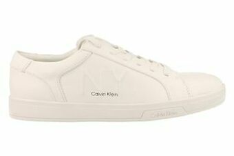 Calvin Klein Sneaker Laag Heren Boone Trend Clean White Volledig Leder - Wit