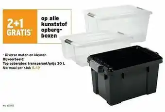 GAMMA Top opbergbox transparant-grijs aanbieding