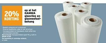 GAMMA Gamma glasvlies en glasweefselbehang aanbieding
