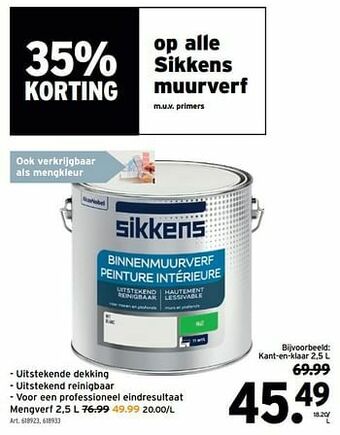 GAMMA Sikkens muurverf aanbieding