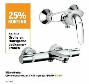 GAMMA Grohe douchekraan swift 1-greeps aanbieding