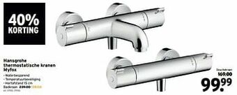 Hansgrohe thermostatische kranen myfox