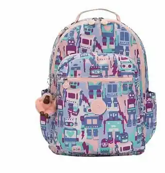 Dreamland Kipling rugzak Seoul Robot Camo Pink aanbieding