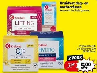 Kruidvat Dagcrème q10 spf30 aanbieding