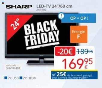 Eldi Sharp LED-TV 24"/60 cm aanbieding