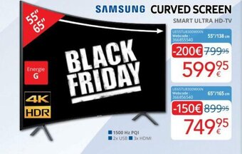 Eldi Samsung Curved Screen Smart Ultra HD-TV aanbieding