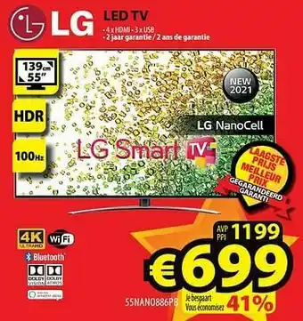ElectroStock Lg led tv 55nano886pb aanbieding