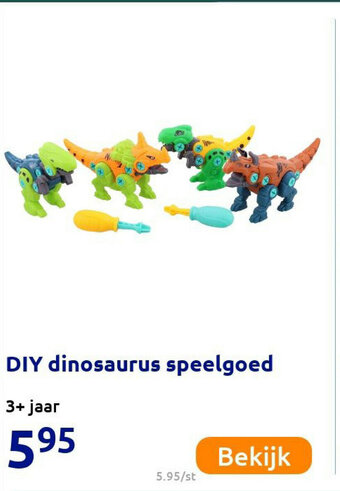 Action DIY dinosaurus speelgoed aanbieding