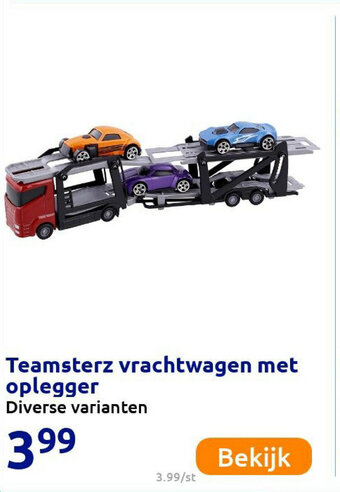 Action Teamsterz vrachtwagen met oplegger aanbieding